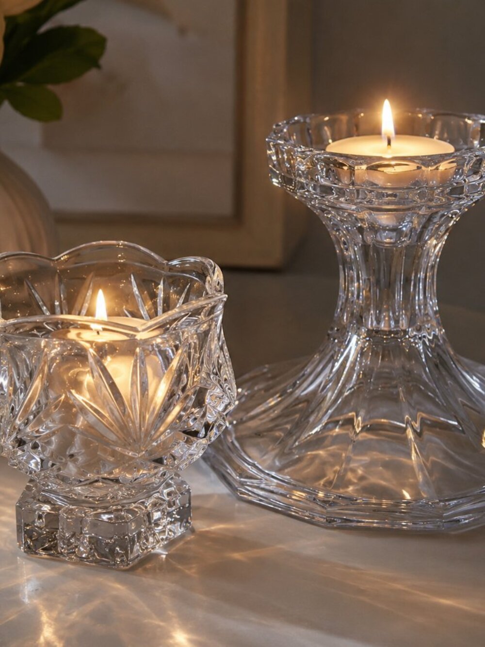 Lot-vintage candle holders